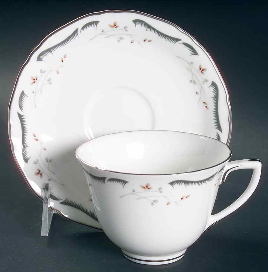 Sutton Flat Cup & Saucer Set by Royal Worcester-1