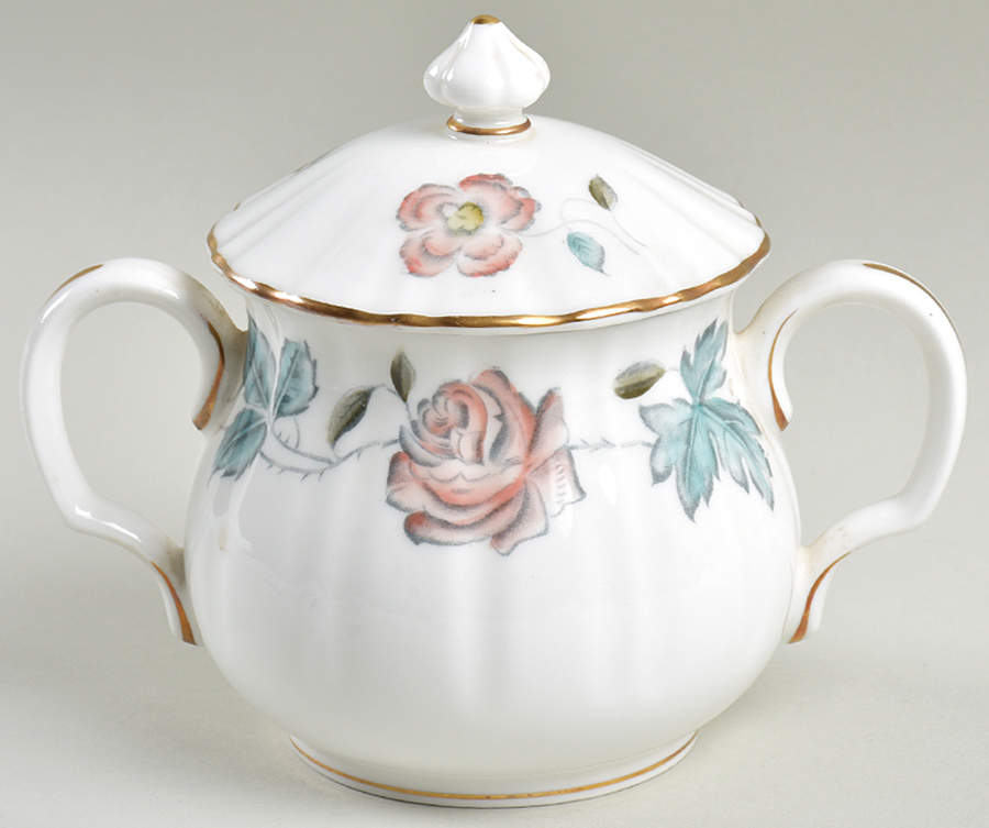 Sylvan Sugar Bowl & Lid by Royal Worcester-1