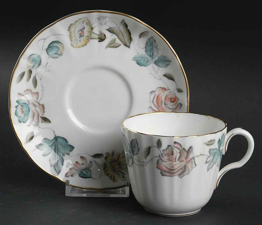 Sylvan Flat Cup & Saucer Set by Royal Worcester-1