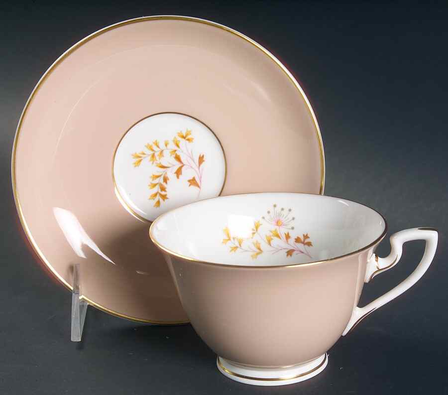 Topaz Footed Cup & Saucer Set by Royal Worcester-1