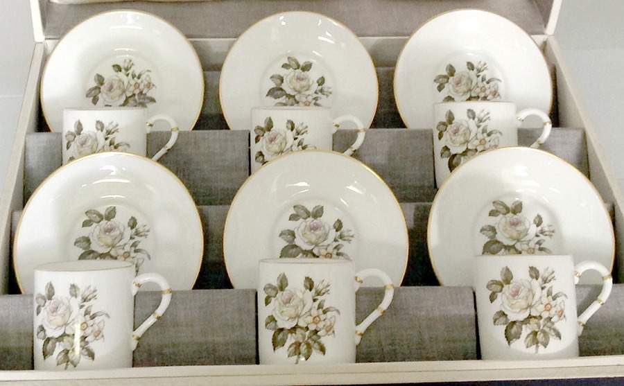 Torquay Flat Demitasse Cup & Saucer Set by Royal Worcester-1