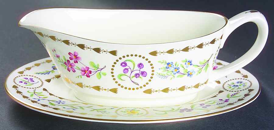 Trianon Gravy Boat & Underplate by Royal Worcester-1