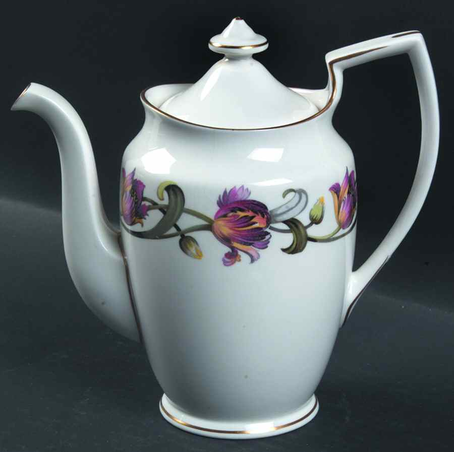 Tulip Small Coffee Pot & Lid by Royal Worcester-1