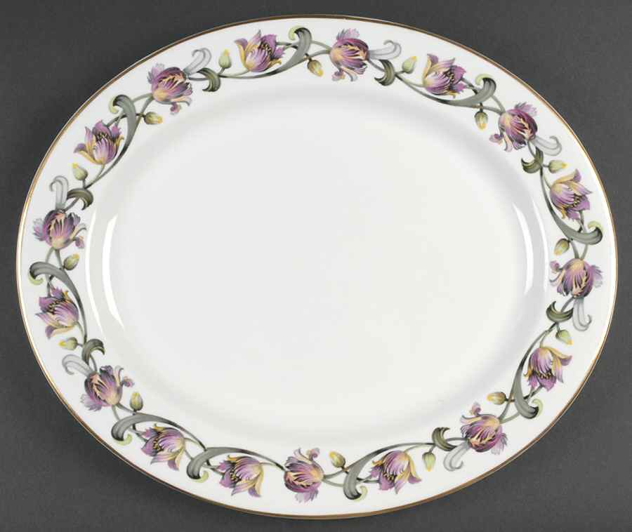 Tulip 15" Oval Serving Platter by Royal Worcester-1
