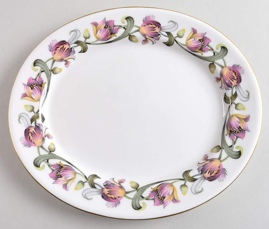 Tulip 11" Oval Serving Platter by Royal Worcester-1