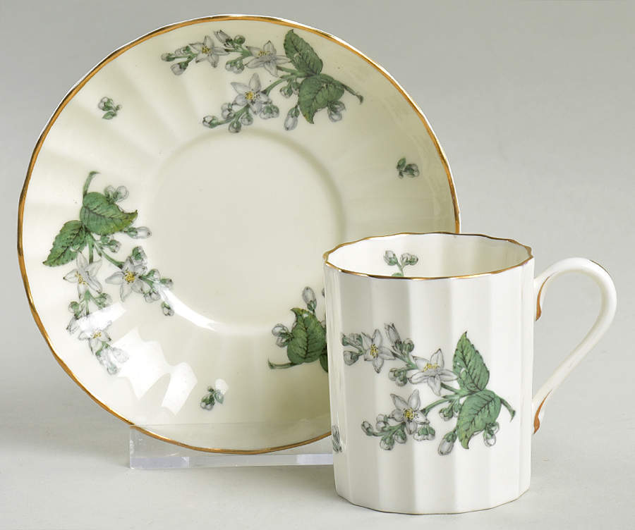 Valencia Flat Demitasse Cup & Saucer Set by Royal Worcester-1