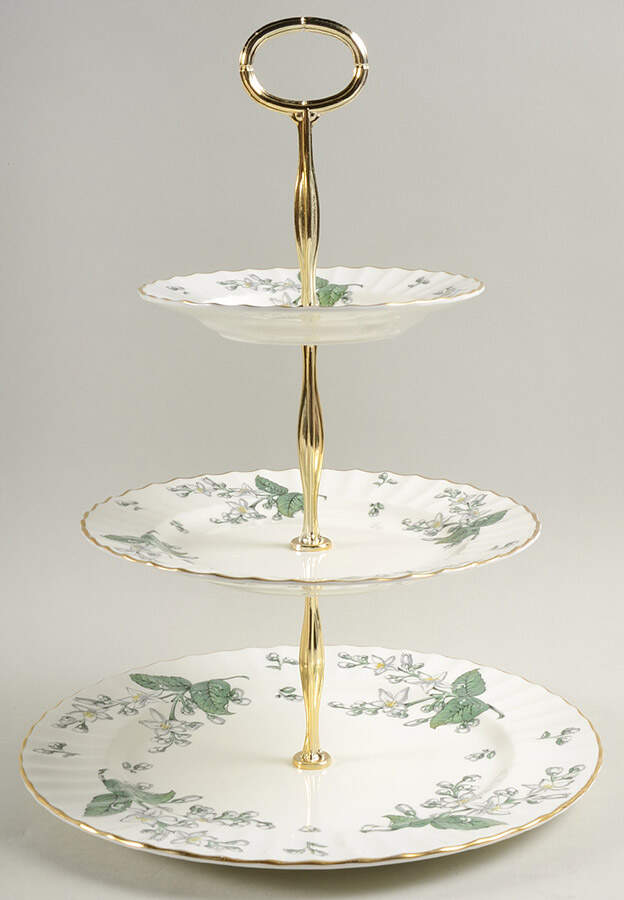 Valencia 13 7/8"-14 1/4" 3-Tiered Serving Tray(DP,SP,BB) HC by Royal Worcester-1