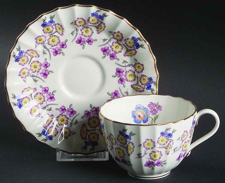 Valentine Flat Cup & Saucer Set by Royal Worcester-1