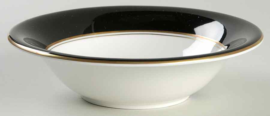 Ventura Black Coupe Cereal Bowl by Royal Worcester-1