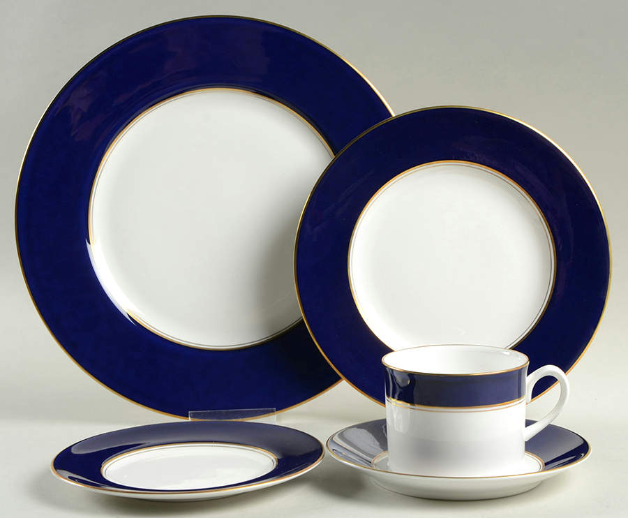 Ventura Cobalt Blue 5 Piece Place Setting by Royal Worcester-1