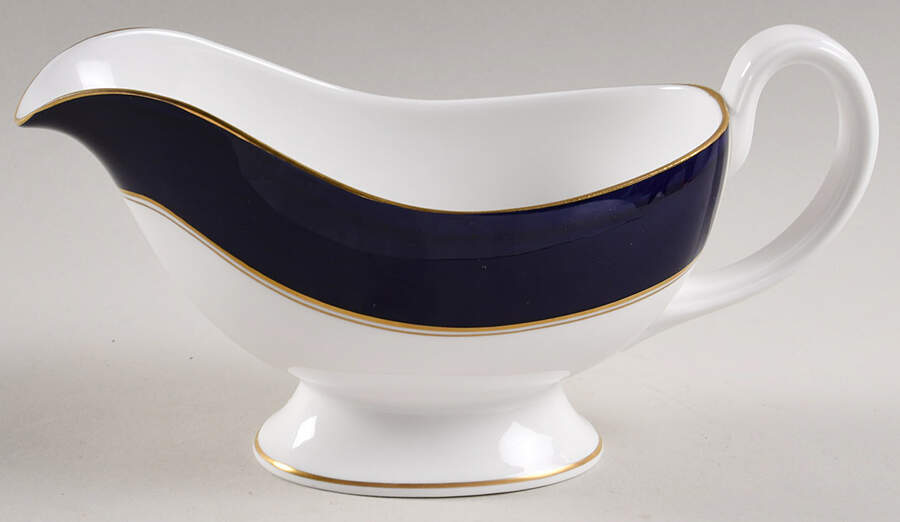 Ventura Cobalt Blue Gravy Boat by Royal Worcester-1