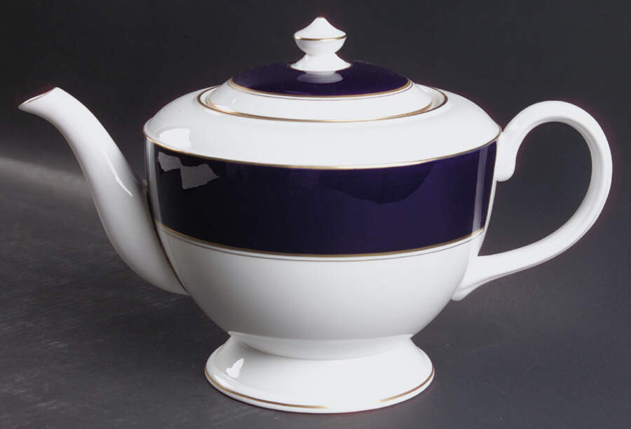 Ventura Cobalt Blue Teapot & Lid by Royal Worcester-1
