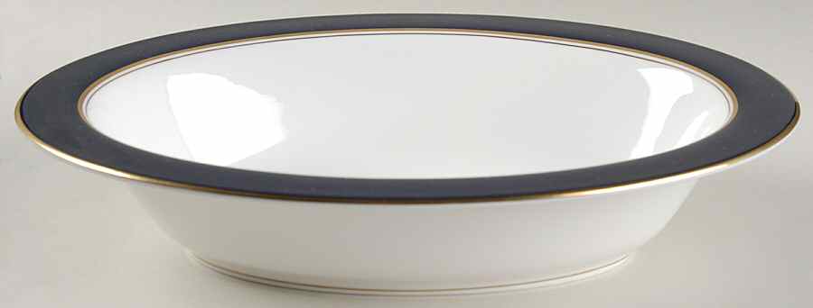 Ventura Cobalt Blue 10" Oval Vegetable Bowl by Royal Worcester-1