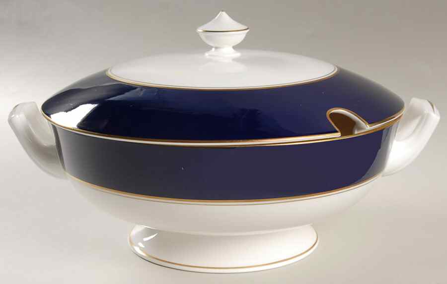 Ventura Cobalt Blue Tureen &  Lid by Royal Worcester-1