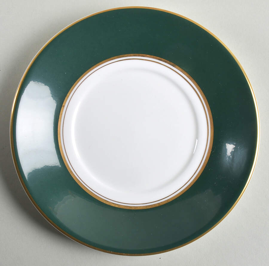 Ventura Dark Green Saucer for Flat Cup by Royal Worcester-1