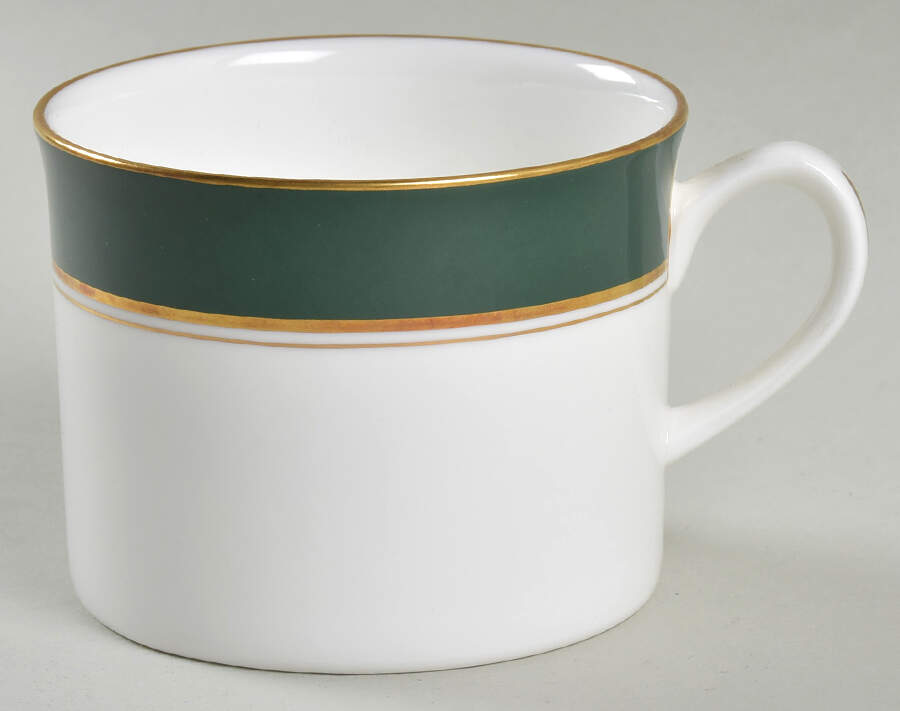 Ventura Dark Green Flat Cup by Royal Worcester-1