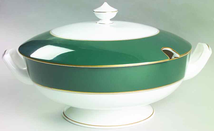 Ventura Dark Green Tureen &  Lid by Royal Worcester-1