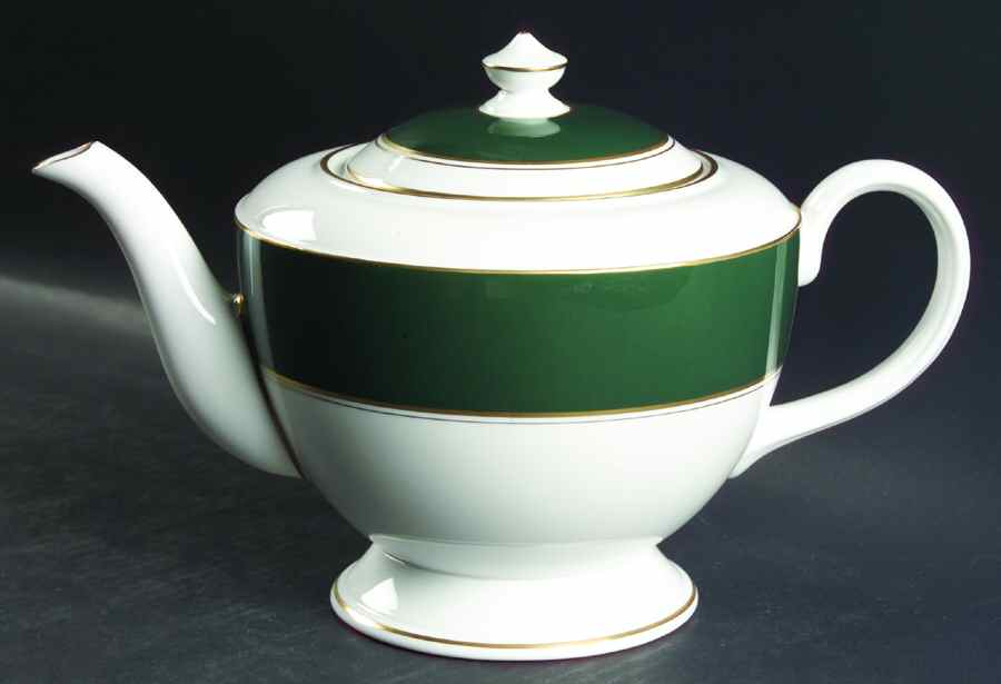 Ventura Dark Green Teapot & Lid by Royal Worcester-1