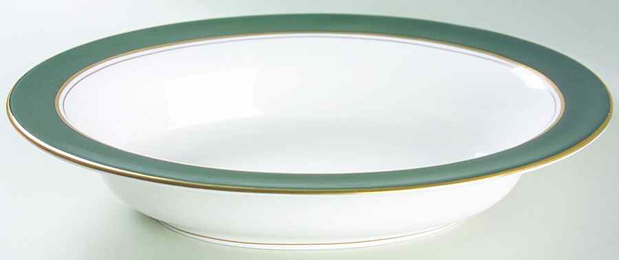 Ventura Dark Green 10" Oval Vegetable Bowl by Royal Worcester-1
