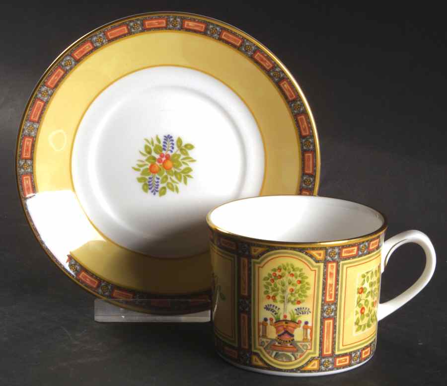 Versailles Flat Cup & Saucer Set by Royal Worcester-1