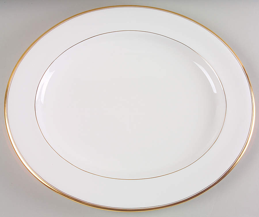 Viceroy (Gold Trim) 17" Oval Serving Platter by Royal Worcester-1