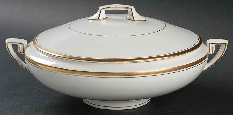 Viceroy (Gold Trim) Round Covered Vegetable by Royal Worcester-1