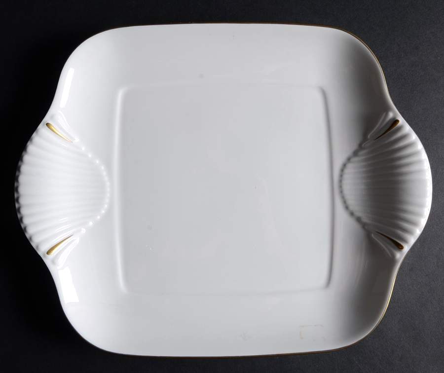 Viceroy (Gold Trim) Square Handled Cake Plate by Royal Worcester-1