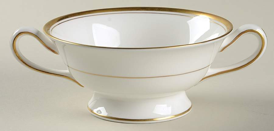 Viceroy (Gold Trim) Footed Cream Soup Bowl by Royal Worcester-1