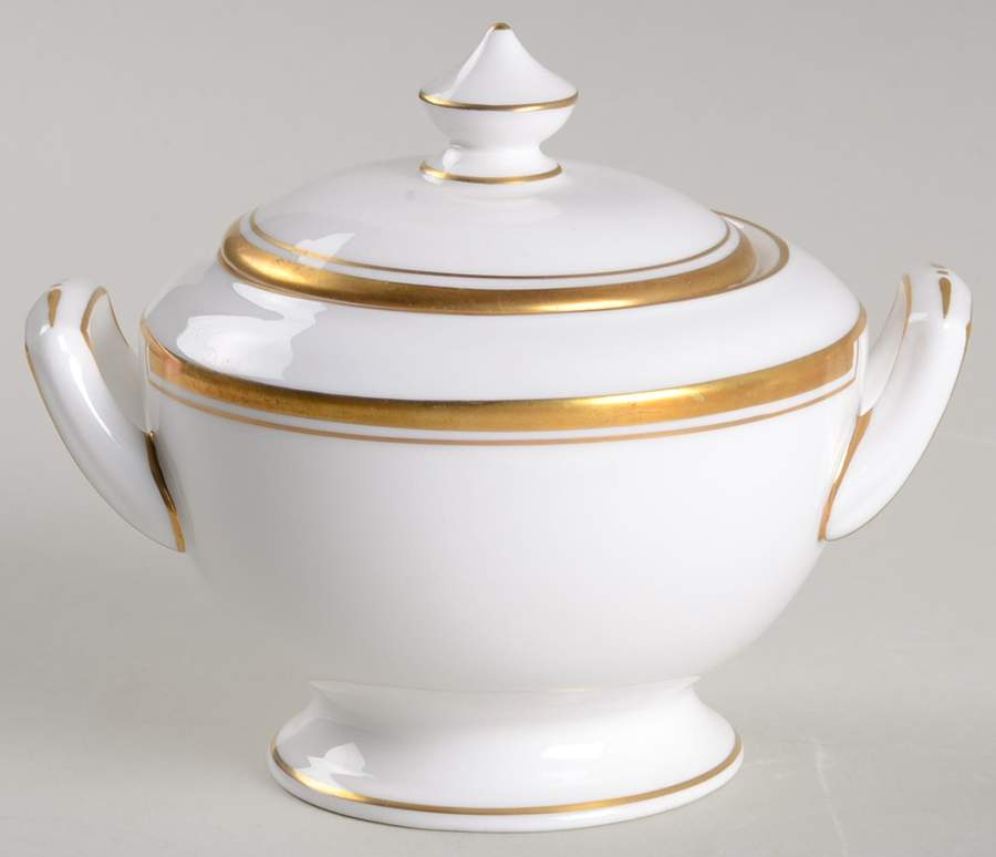 Viceroy (Gold Trim) Sugar Bowl & Lid by Royal Worcester-1