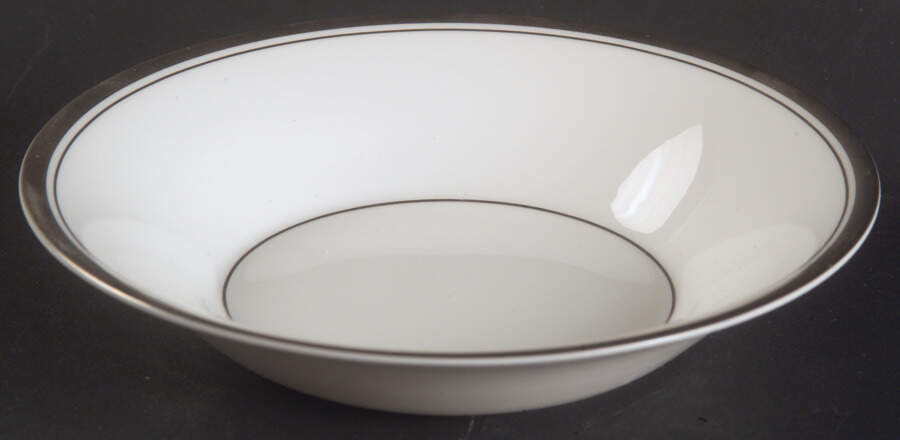 Viceroy (Platinum Trim) Fruit/Dessert (Sauce) Bowl by Royal Worcester-1