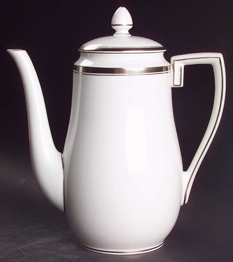 Viceroy (Platinum Trim) Coffee Pot & Lid by Royal Worcester-1