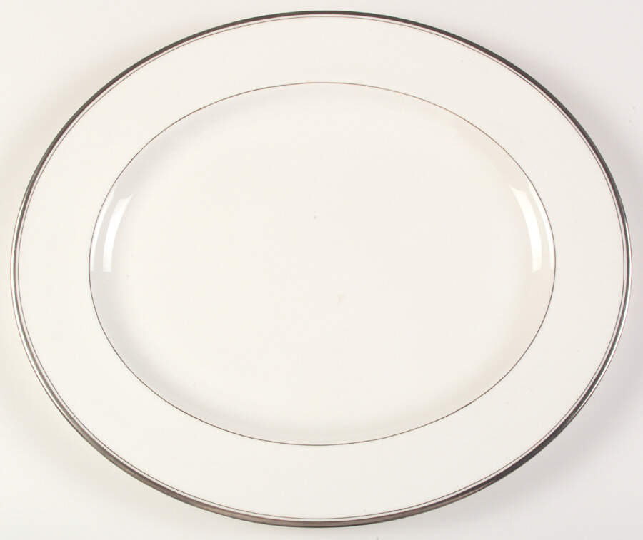 Viceroy (Platinum Trim) 17" Oval Serving Platter by Royal Worcester-1