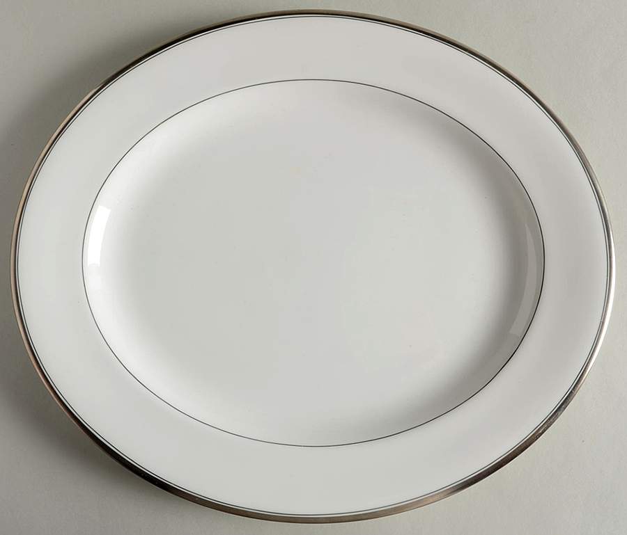 Viceroy (Platinum Trim) 13" Oval Serving Platter by Royal Worcester-1