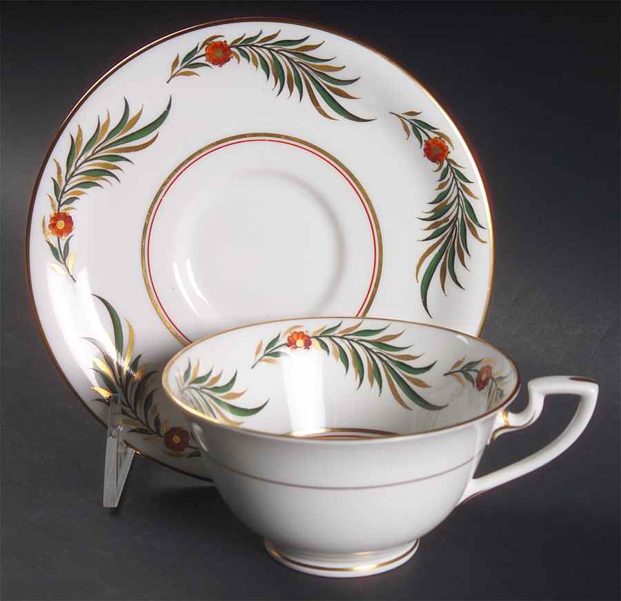 Victoria Footed Cup & Saucer Set by Royal Worcester-1