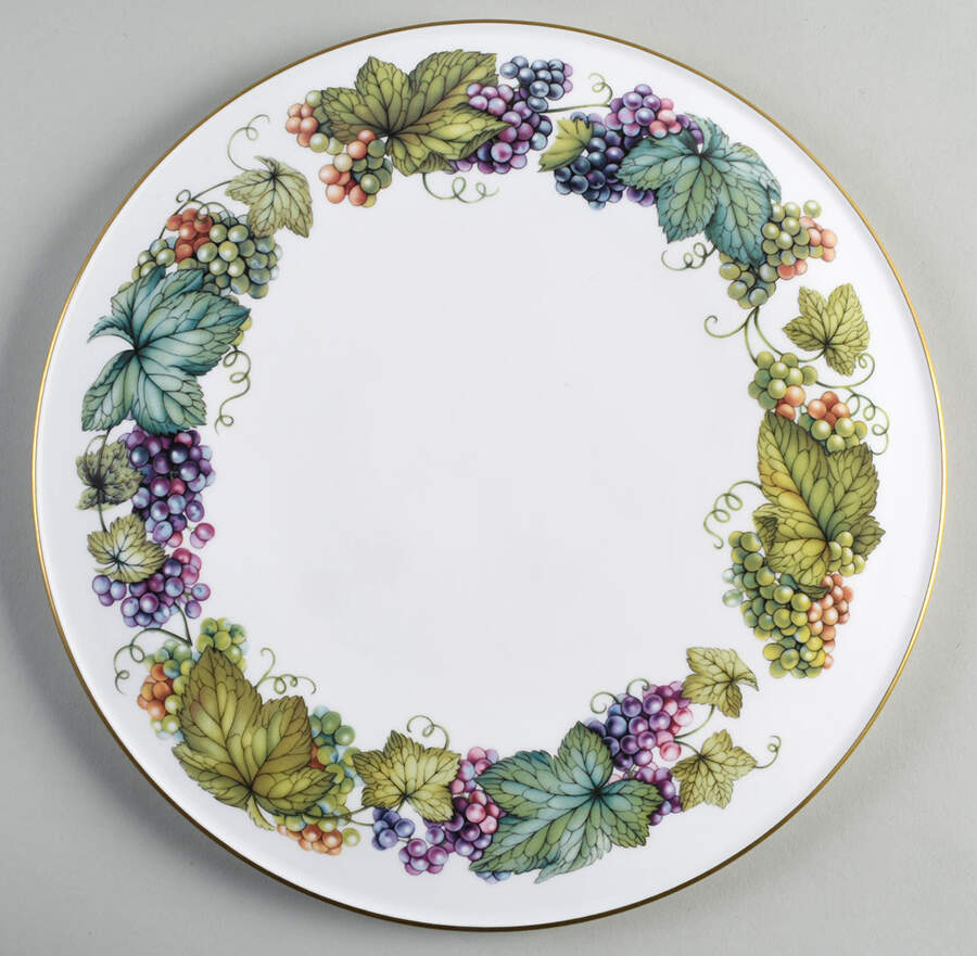 Vine Harvest Cake Plate by Royal Worcester-1