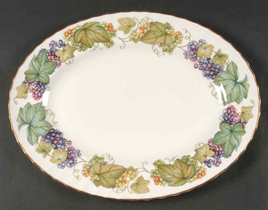 Vine Harvest 13" Oval Serving Platter by Royal Worcester-1