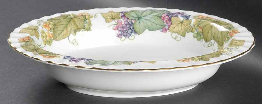 Vine Harvest 10" Oval Vegetable Bowl by Royal Worcester-1