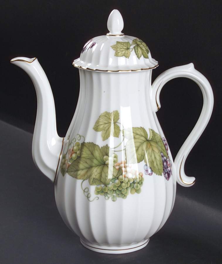 Vine Harvest Coffee Pot & Lid by Royal Worcester-1