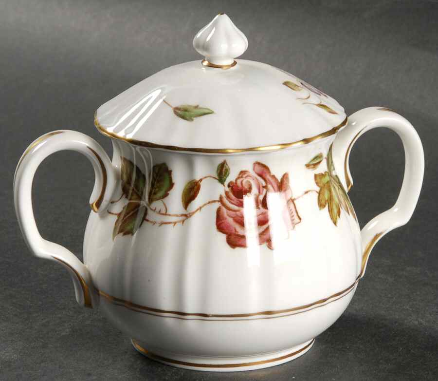 Virginia Sugar Bowl & Lid by Royal Worcester-1