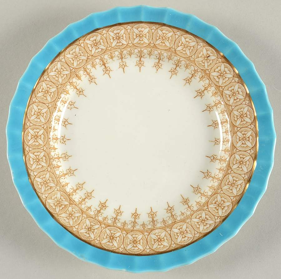 W1960 Turquoise Bread & Butter Plate by Royal Worcester-1