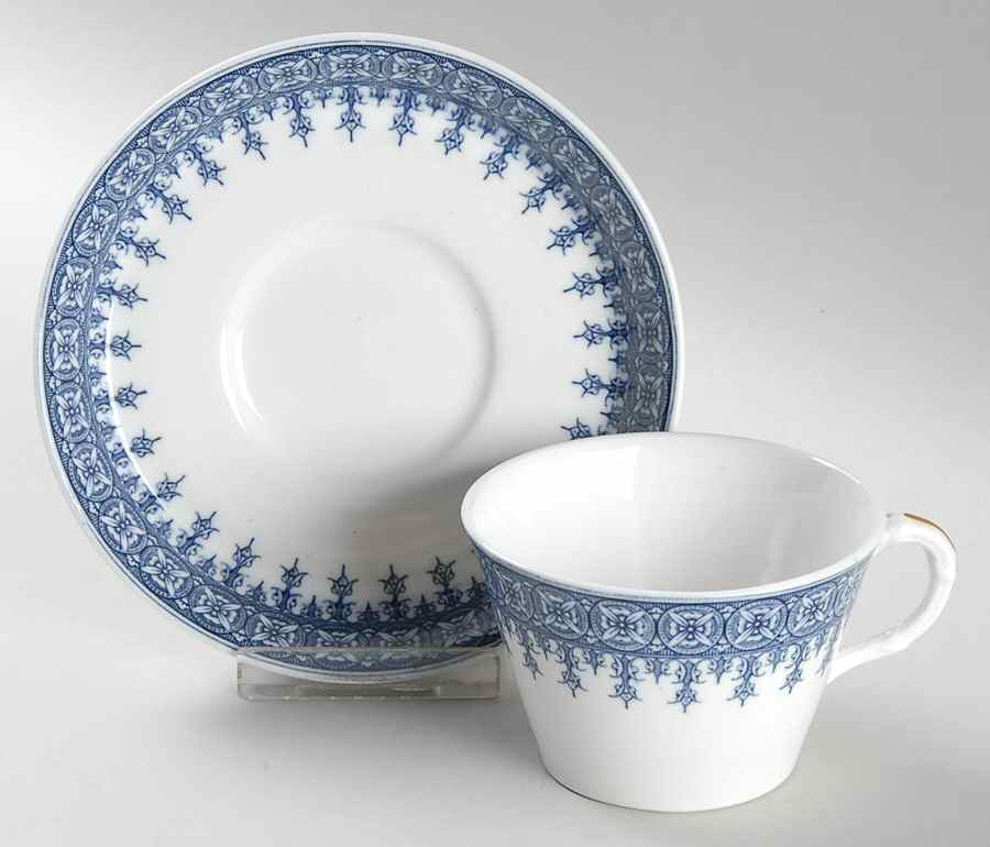W2088 (No Trim) Flat Cup & Saucer Set by Royal Worcester-1