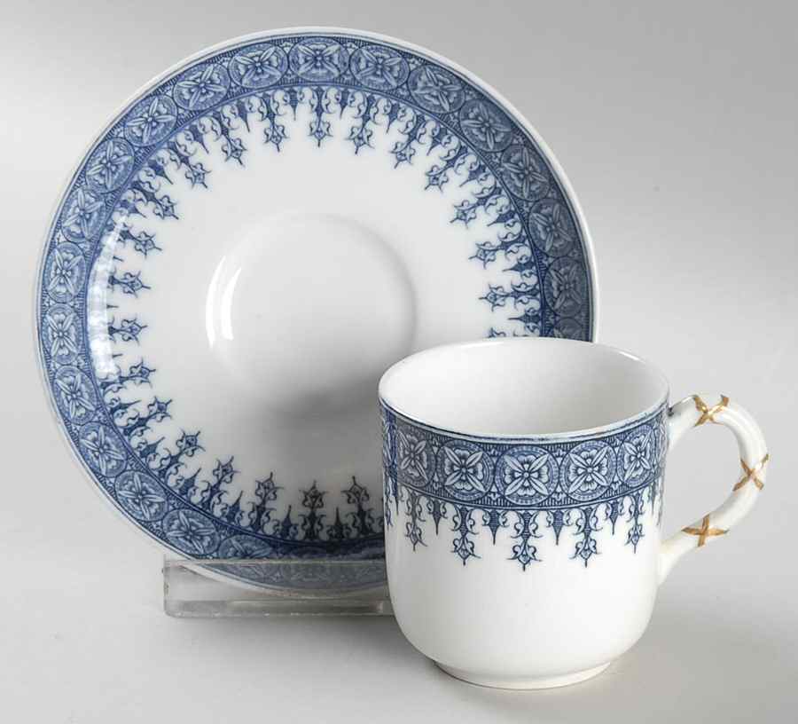 W2088 (No Trim) Flat Demitasse Cup & Saucer Set by Royal Worcester-1