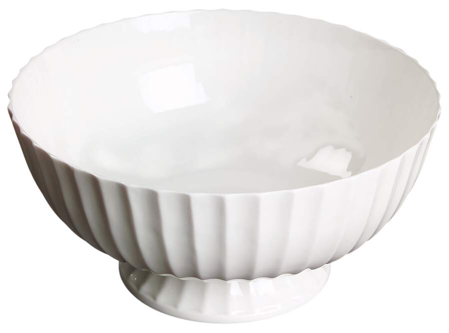 Warmstry White Large Footed Salad Serving Bowl by Royal Worcester-1