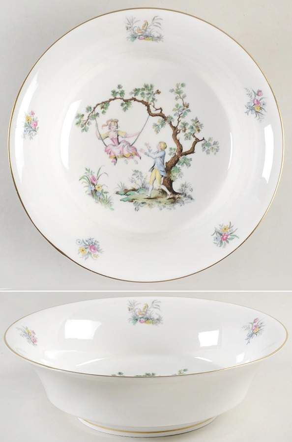 Watteau 9" Round Vegetable Bowl by Royal Worcester-1