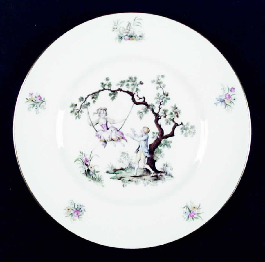 Watteau Dinner Plate by Royal Worcester-1