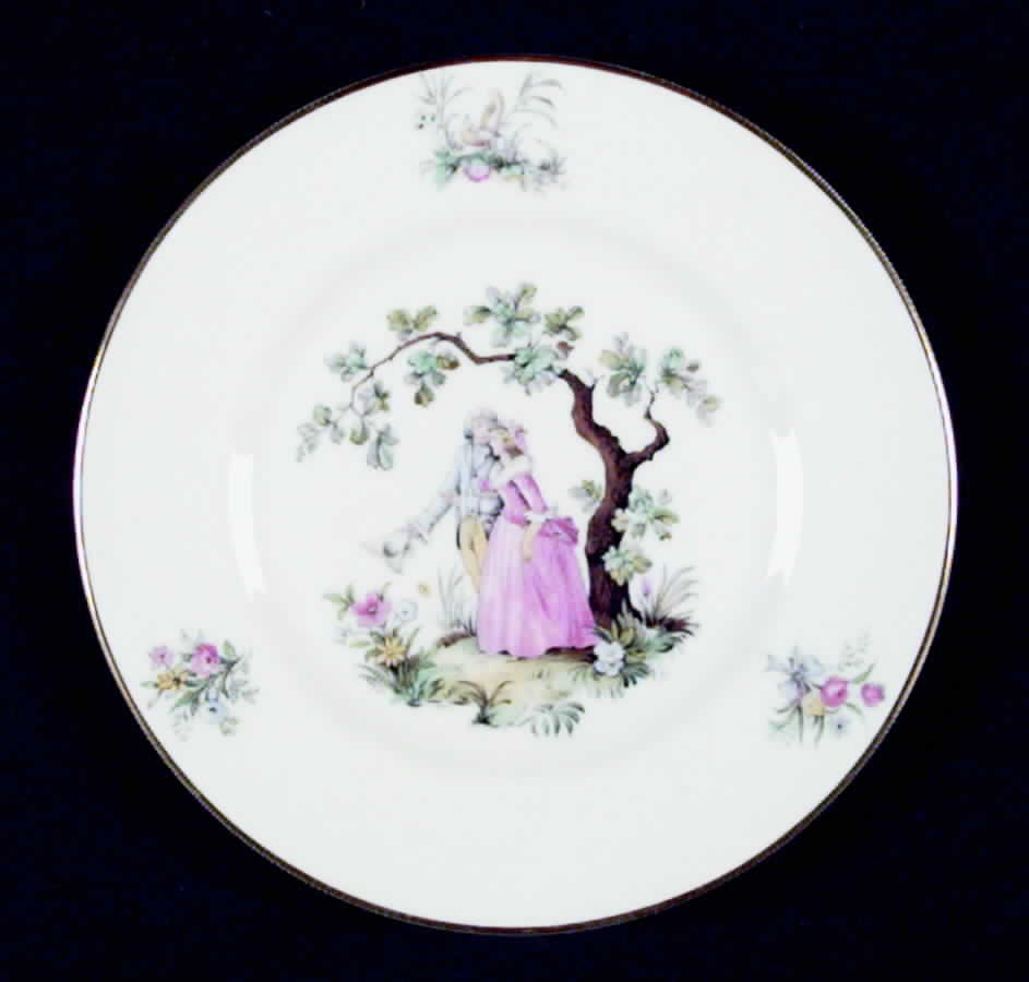 Watteau Bread & Butter Plate by Royal Worcester-1