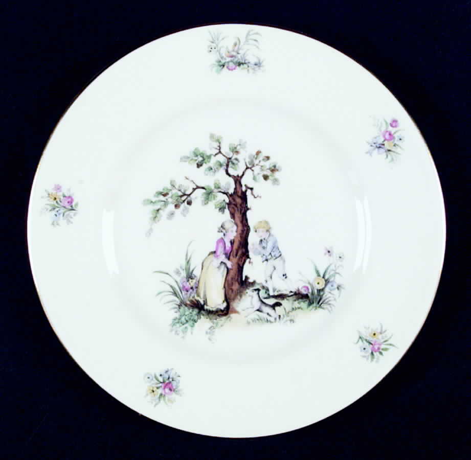 Watteau Salad Plate by Royal Worcester-1