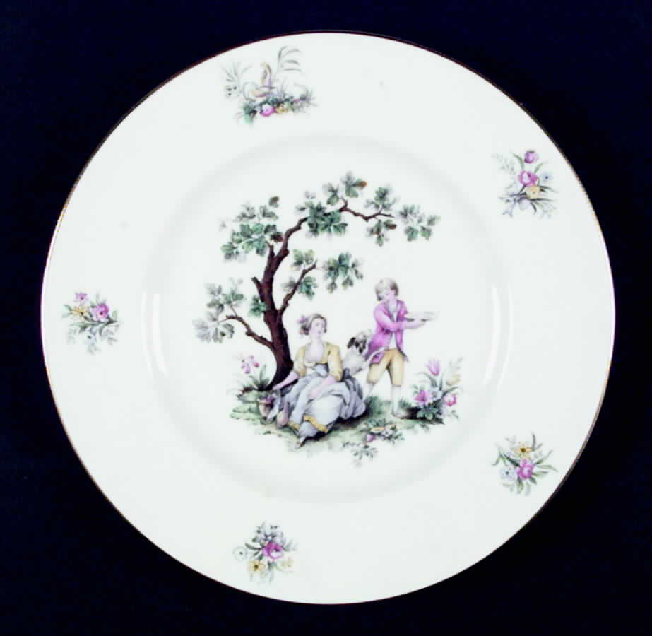 Watteau Luncheon Plate by Royal Worcester-1