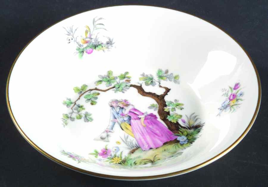 Watteau Fruit/Dessert (Sauce) Bowl by Royal Worcester-1