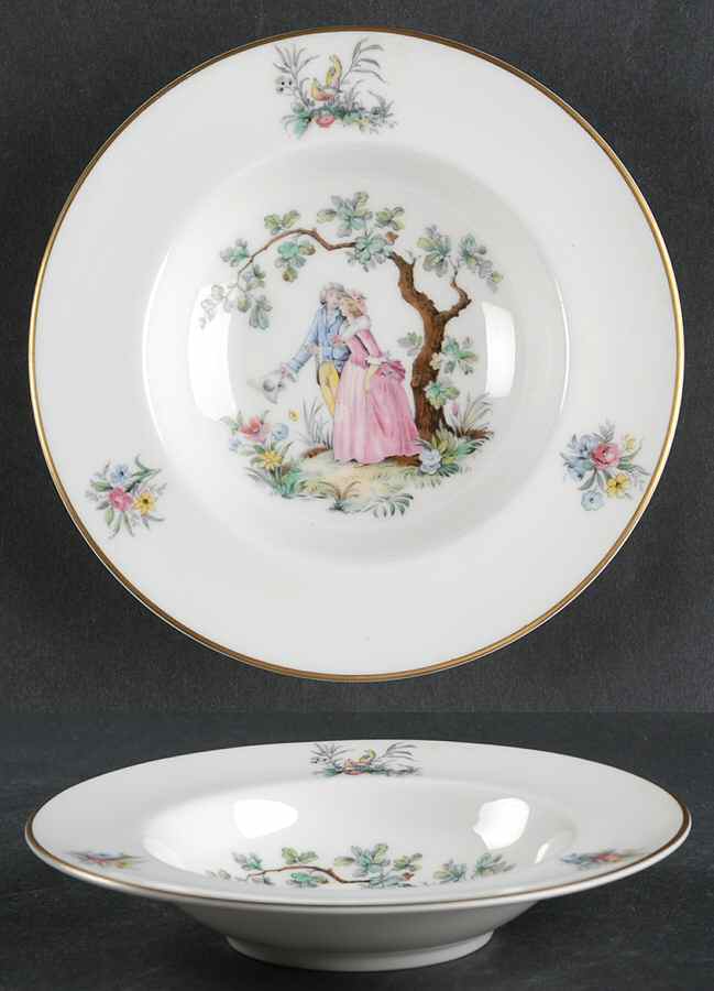 Watteau Rim Fruit/Dessert (Sauce) Bowl by Royal Worcester-1